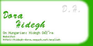 dora hidegh business card